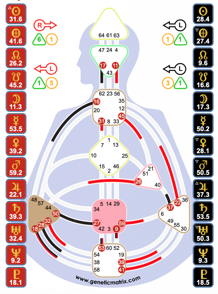exemple de carte de human design